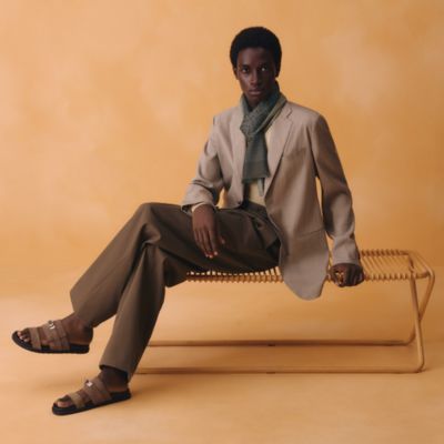 m*1様 エルメス　マフラー　カシミア✖️シルクスカーフ柄 メンズ シルクマフラー＆カシミヤストール | Hermès - エルメス-公式サイト